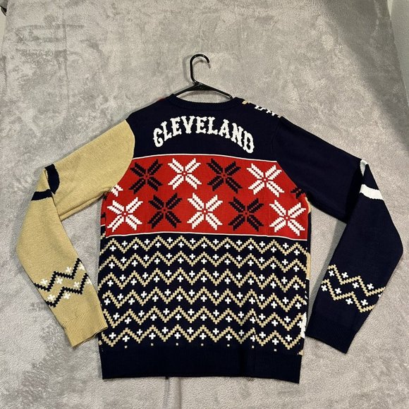 Cleveland Indians Sweater Men's Large MLB Christmas Pullover Ugly Sweater - Picture 8 of 9